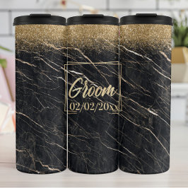 Termo Groom Elegant: Celebración del Mármol de Oro