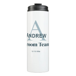 Termo groomsmen de equipo simple y personalizado en mono
