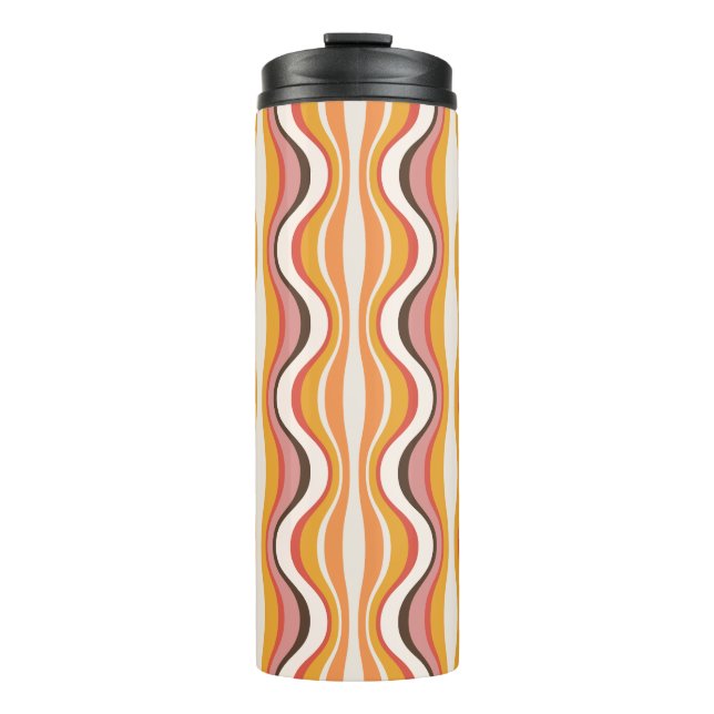 Termo Groovy, 70s retro style patterned travel mug (Anverso)