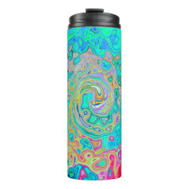 Termo Groovy Abstract Retro Arcoiris Liquido Swirl
