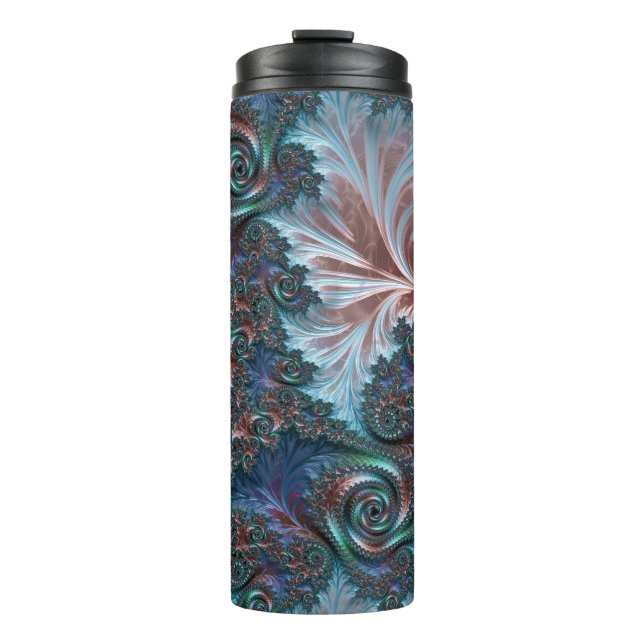 Termo Groovy Colorful Boho Hippie Mandelbrot Arte Fracta (Anverso)