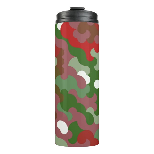 Termo Groovy Funky Retro Boho Navidades Rojos y Verdes (Anverso)