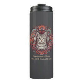 Termo Groovy Kitty Vibe Tumbler - Pestaña Plata