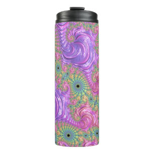 Termo Groovy Trippy Boho Jewel Tone Rainbow Fractal