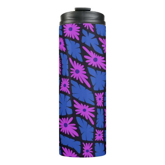 Termo Groovy Wavy Trippy 60 Flores Cheques Blue Pink (Anverso)