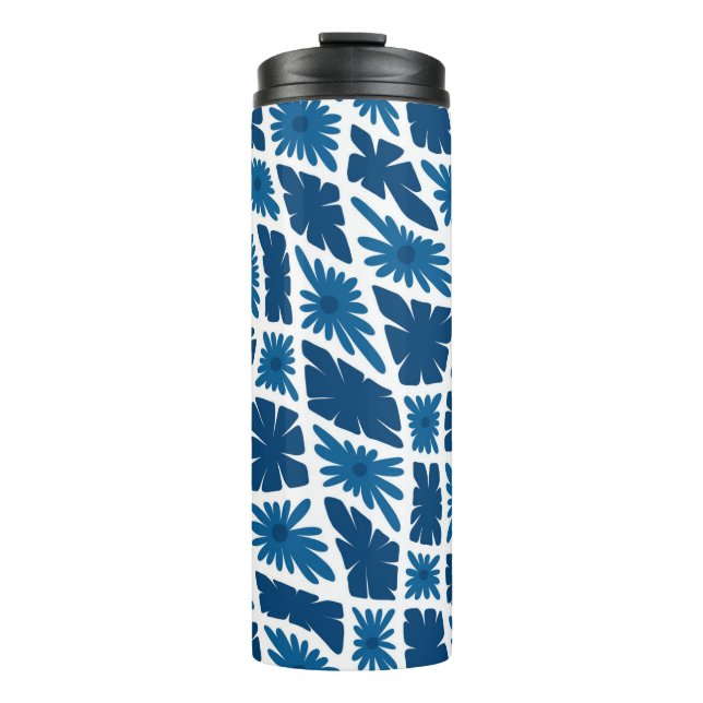 Termo Groovy Wavy Trippy 60 Flores Cheques Blues (Anverso)
