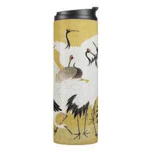 Termo Grullas Japonesas Vintage Pájaro Clásico
