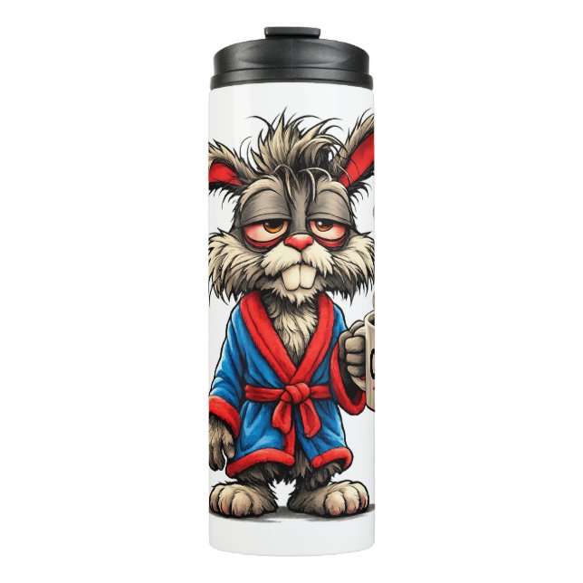 Termo Grumpy Bunny Coffee Funny T-Shirt (Anverso)