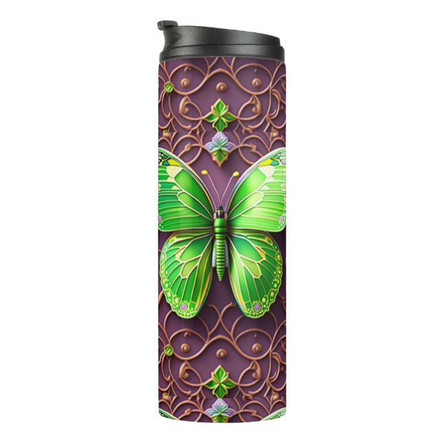 Termo Grüner Schmetterling 3D Optik (Rotado hacia la derecha)