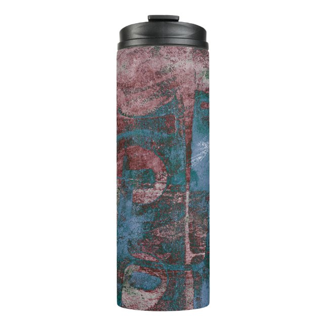Termo Grunge de graffiti pintado | Rojo Rojo Rojo Azul Á (Anverso)
