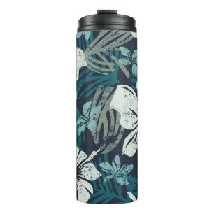 Termo Grunge Hibiscus, Papel de escritorio tropical flor
