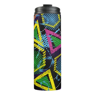 Termo Grunge patrón deportivo, diseño infantil.