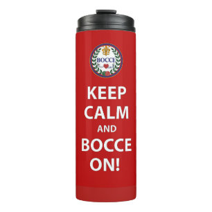 Termo Guarde la calma y Bocce en la taza termal