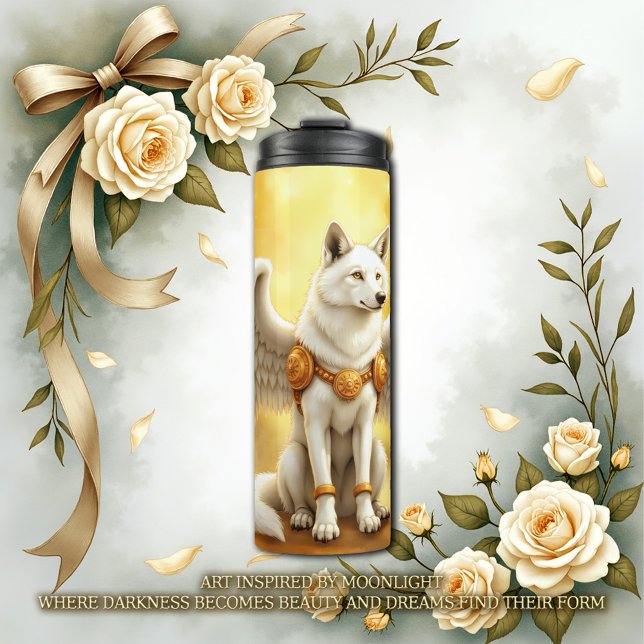 Termo Guardián del Amanecer – El Lobo Alado Blanco.  (Subido por el creador)