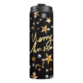 Termo Guay Black & Gold Stars Xmas de moda metálica