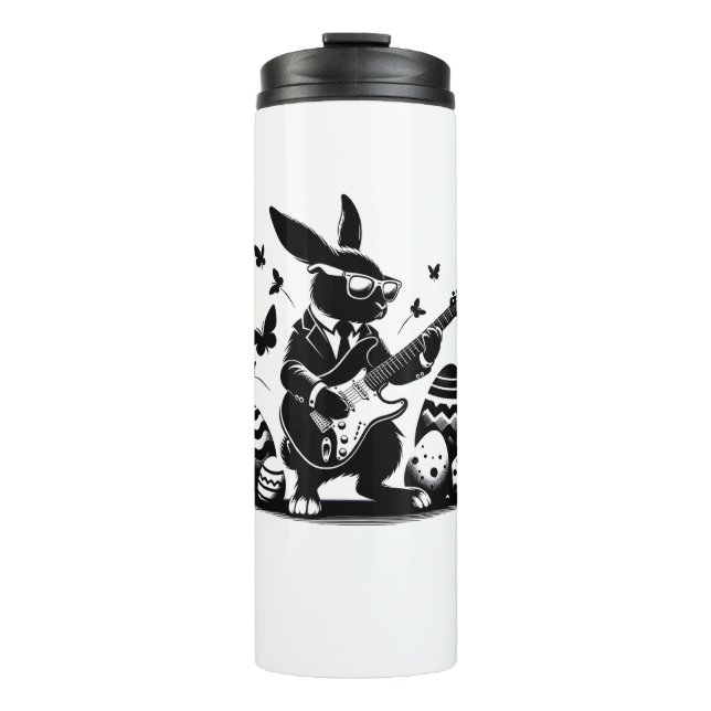 Termo Guay Easter Rabbit Jugando Guitarra Cute Bunny Eas (Anverso)