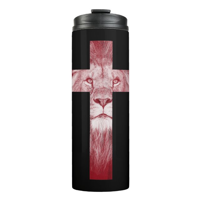 Termo Guay Lion Of Judah Cross Jesus Gift para los crist (Anverso)