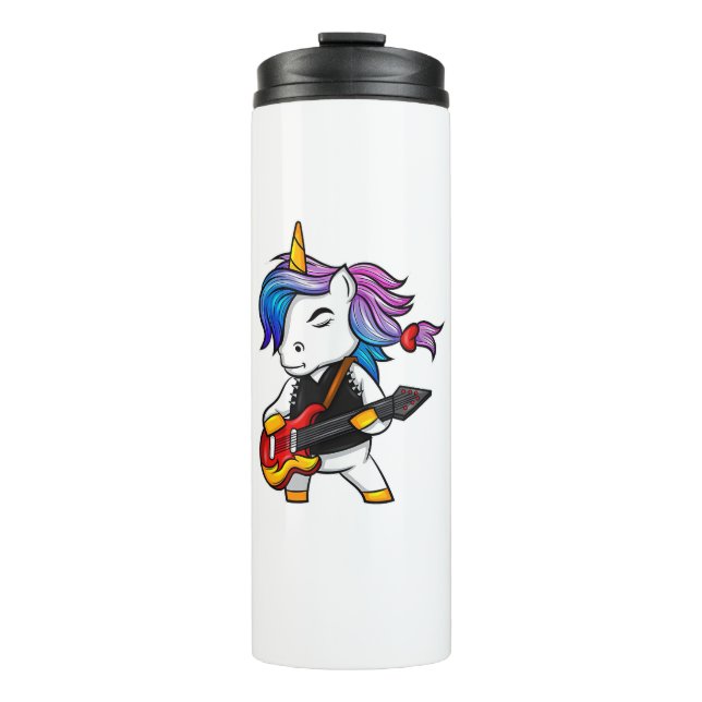 Termo Guay rock and roll unicorn con guitarra para el ro (Anverso)