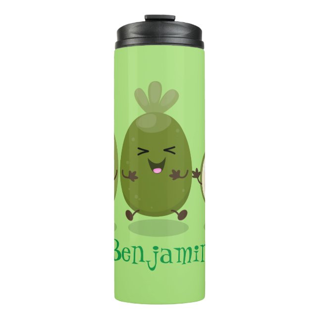 Termo Guayaba feijoa personalizado de piña de cuña ilust (Anverso)