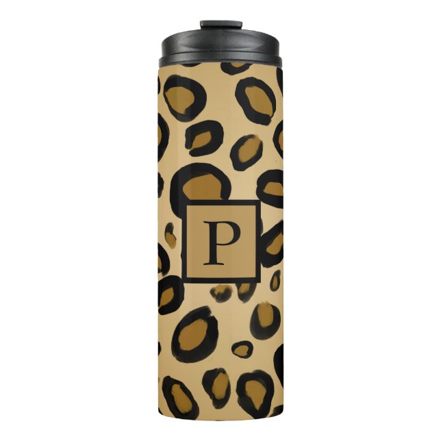 Termo Guepardo Pintado Estampado de Leopardo Manchas Dor (Anverso)
