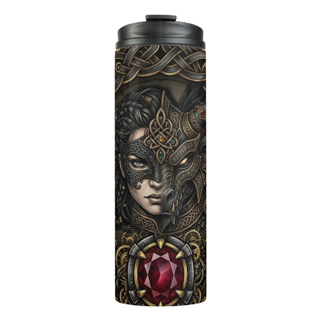 Termo Guerrero Celta Steampunk.  (Anverso)