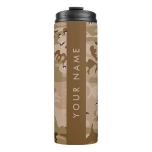 Termo Guijarros de camuflaje del desierto, tu nombre, pe
