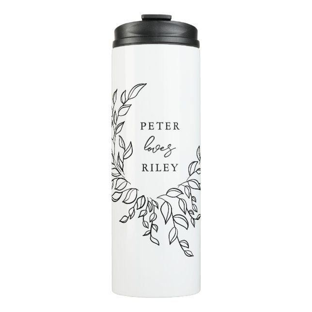 Termo Guión de amor simple regalo de las parejas de guir (Anverso)