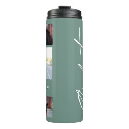 Termo Guión de graduación verde de la foto elegante mode