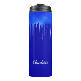 Termo Guión del nombre de la pintura azul real