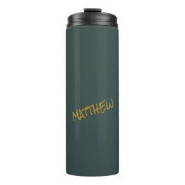 Termo Guión dorado moderno oscuro verde