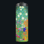 Termo Gustav Klimt Flower Garden<br><div class="desc">Tumbler termal con el jardín de flores de pintura al óleo de Gustav Klimt (1906). Un bonito jardín de flores moradas, rojas, blancas, azules y naranjas. Un gran regalo para los amantes del arte Art Nouveau y austriaco.</div>