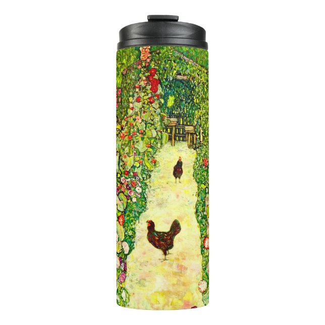 Termo Gustav Klimt Garden con pollos (Anverso)