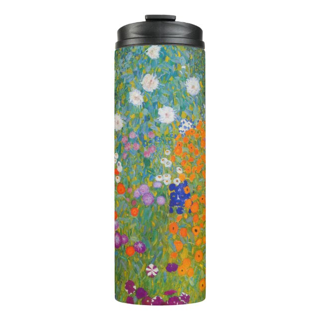 Termo Gustav Klimt - Jardín de flores (Anverso)