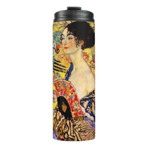 Termo Gustav Klimt Lady con ventilador