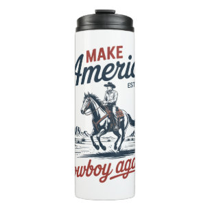 Termo Hacerle a Estados Unidos Cowboy de nuevo caballo