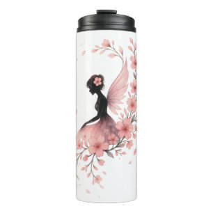 Termo Hada Rosa con Flores de Sakura