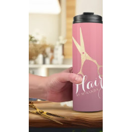Termo Hairstylist Makeup Salon Moderno Tijeras de oro ro