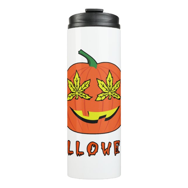 Termo Halloweed Funny Hippie Calabaza Halloween (Anverso)