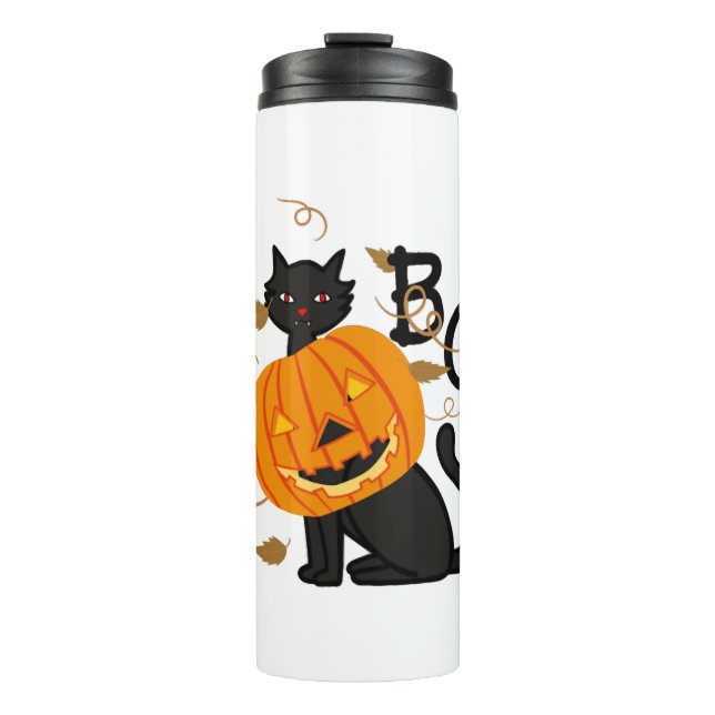 Termo Halloween Black cat Boo (Anverso)