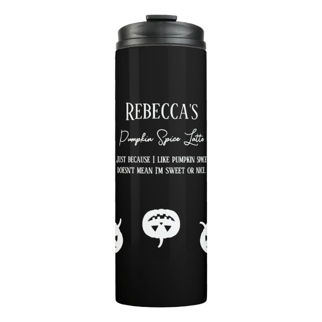Termo Halloween Calabaza Blanca Spice Sweet or Nice (Anverso)