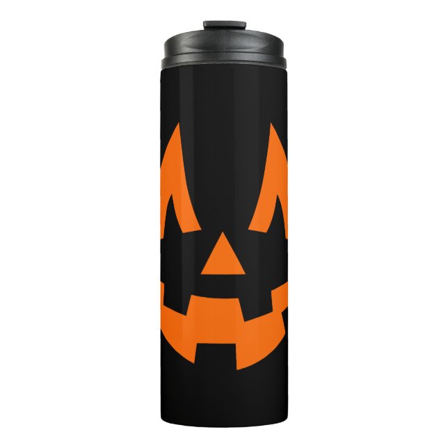 Termo Halloween Calabaza miedo sonrisa cara (Anverso)
