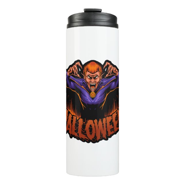 Termo halloween con camiseta de halloween vampiro (Anverso)