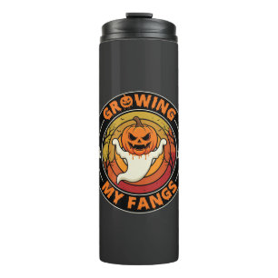 Termo Halloween Creciendo Mis Colmillos Fantasma Calabaz