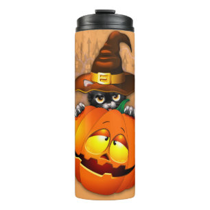 Termo Halloween Curte Kitty Witch and Pumpkin Friend