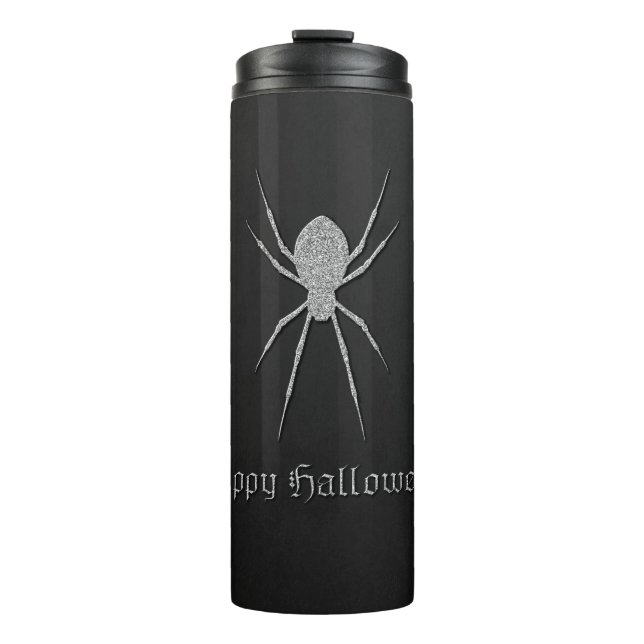 Termo Halloween de araña plateada (Anverso)