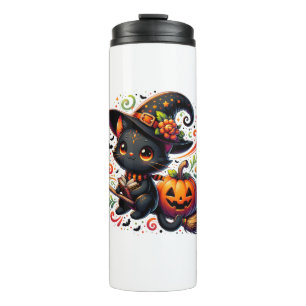 Termo Halloween de la calabaza de la Gorra de la bruja d