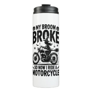 Termo Halloween de la motocicleta Witch Riding
