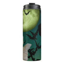 Termo Halloween de momia, murciélago y luna