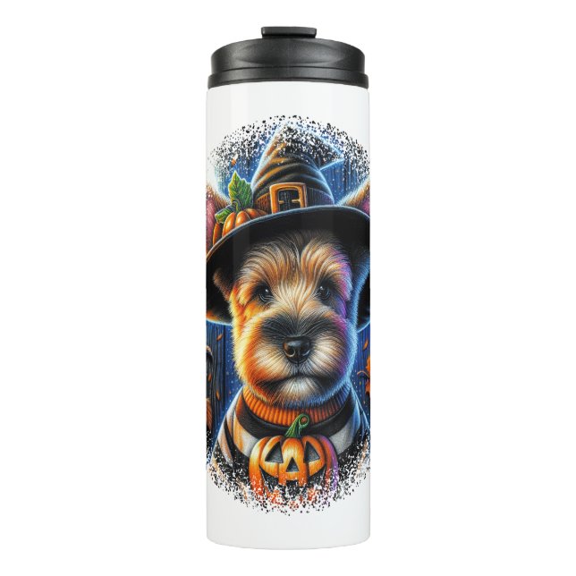 Termo Halloween de Perro Terrier (Anverso)