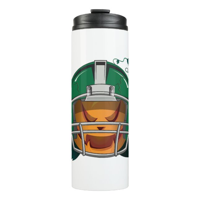 Termo halloween del fútbol de calabaza (Anverso)